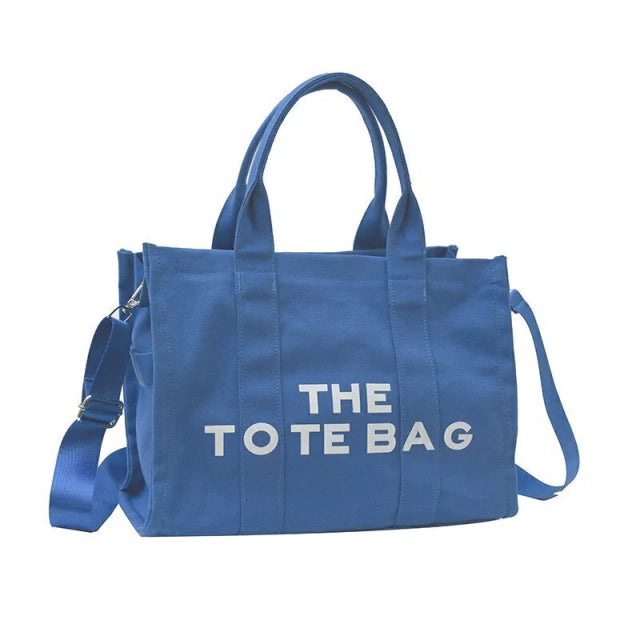 Cartera Mujer Bolso Totebag Tela Con Correa Ajustable Moda