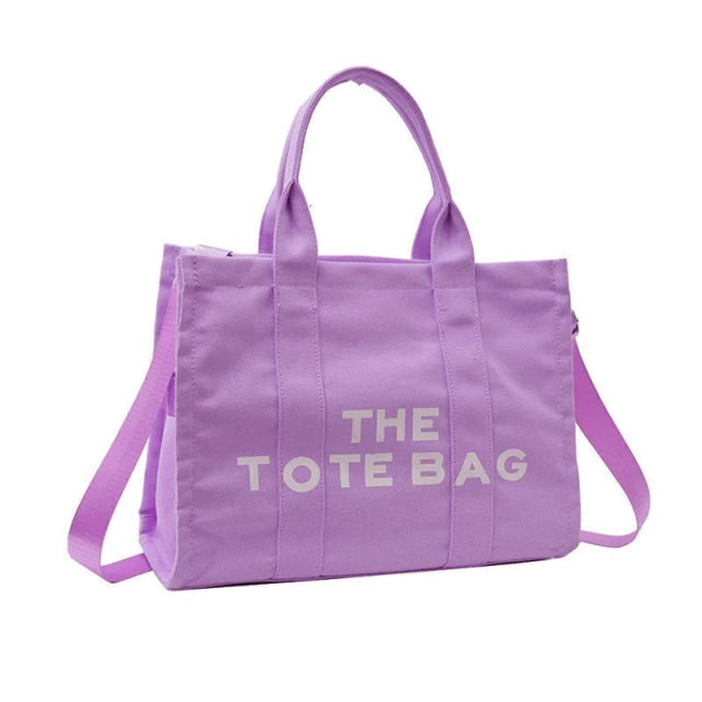 Cartera Mujer Bolso Totebag Tela Con Correa Ajustable Moda