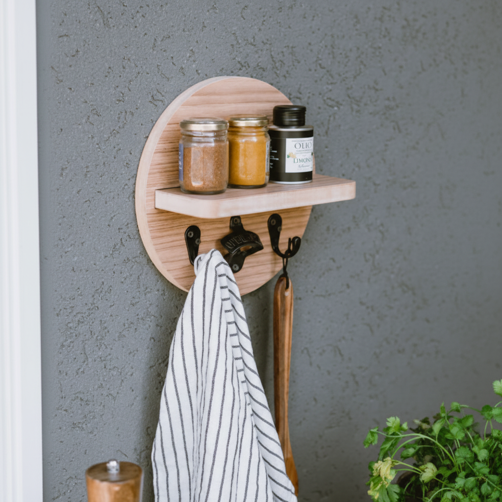 Destapador de Pared y Perchero x3 REDONDO Ideal para Cocina, Quincho o Parrilla