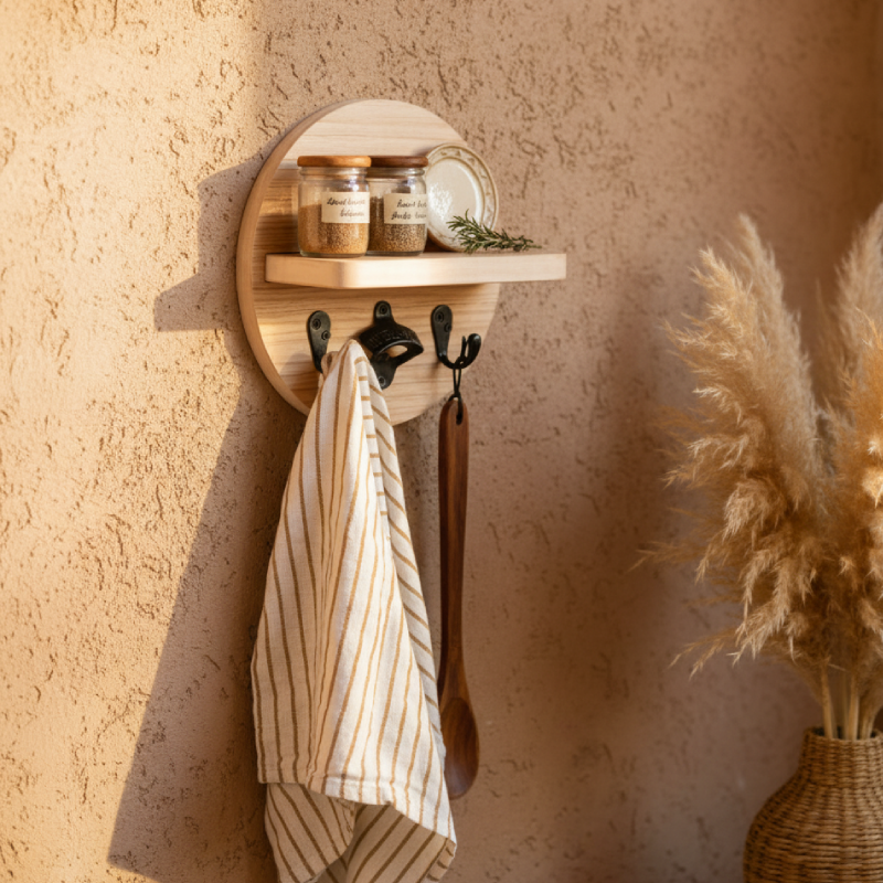 Destapador de Pared y Perchero x3 REDONDO Ideal para Cocina, Quincho o Parrilla