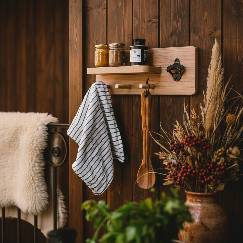 Destapador de Pared y Perchero x3 Ideal para Cocina, Quincho o Parrilla