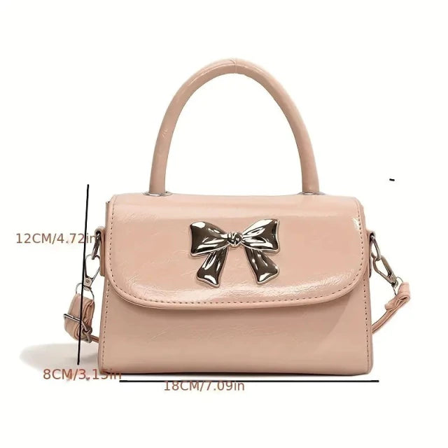Cartera Mujer Minibag Bandolera Moño Acharolada Coquette