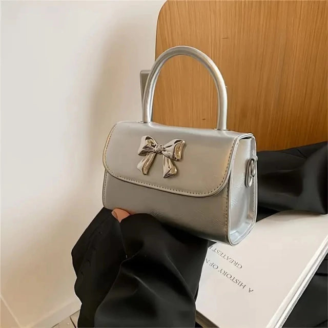 Cartera Mujer Minibag Bandolera Moño Acharolada Coquette