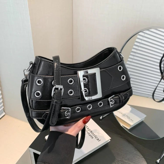 Cartera Mujer Bandolera Arlys Importada Con Hebilla Noche