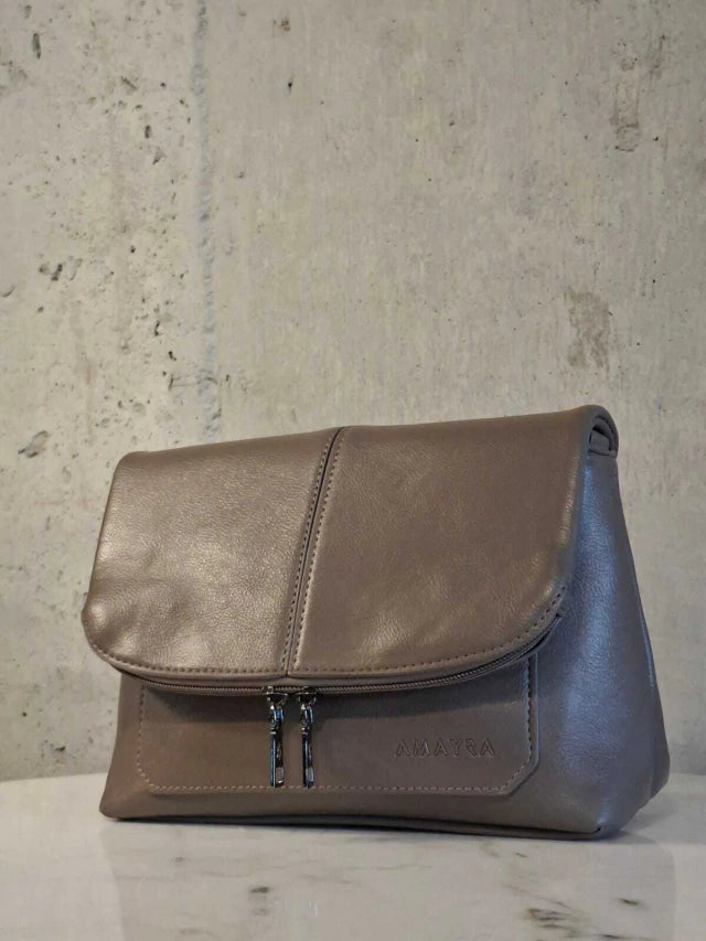 Cartera Bolso Mujer Amayra Solapa Con Cierre Decorativo Moda